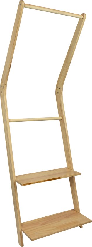 Proportioneel Inspectie Definitie QUVIO Kledingrek met 2 planken - Ladder voor in de slaapkamer - Wand  kledingrek... | bol.com