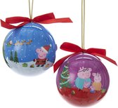 Kurt S. Adler Peppa pig kerstballen plastic 8cm