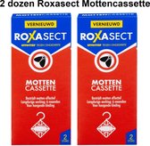Roxasect Mottencassette - Professionele Mottenbestrijding - Voor Hangende Kleren - Motten Verwijderen - 2 dozen - 4 stuks