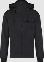 Purewhite -  Heren Regular Fit   Hoodie  - Zwart - Maat XL