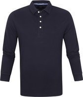 Profuomo - Long Sleeve Polo Donkerblauw - S - Slim-fit
