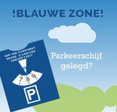 Parkeerschijf sticker - blauwe zone - 10x10 cm