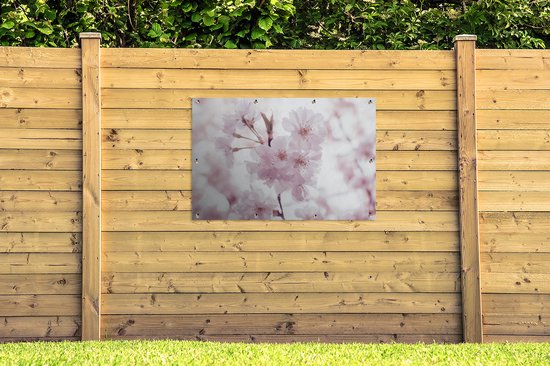 Tuinposter - Tuindoek - Tuinposters buiten - Bloemen - Tak - Bloesem - 120x80 cm - Tuin
