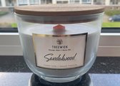 Treewick - Geurkaars - Sandalwood - 12.5 x 8.8 x 10.6 cm - 50 branduren