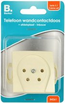 Berker S.1 - Telefoon wandcontactdoos + afdekplaat inbouw (Crème)