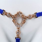Blauwe string met diamanten - luxe - sexy - uniek - vrouwelijk