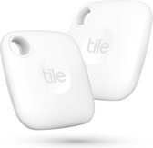 Tile Mate (2022) - Bluetooth Tracker - Keyfinder Sleutelvinder - 2-Pack - Wit