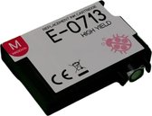 Inktplace Huismerk T0713 Inkt cartridge Magenta / Rood geschikt voor Epson