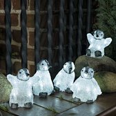 Konstsmide Pinguins - 3D kerstfiguur - Transparant - 12.5cm hoog - IP44