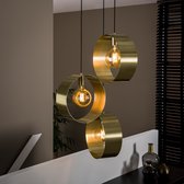 Dimehouse Industriële Hanglamp Golden - Goud - 3-lichts Getrapt