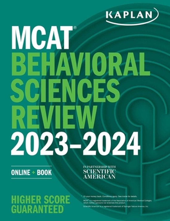 Kaplan Test Prep MCAT Behavioral Sciences Review 20232024
