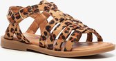 Blue Box meisjes sandalen met luipaardprint - Bruin - Maat 35