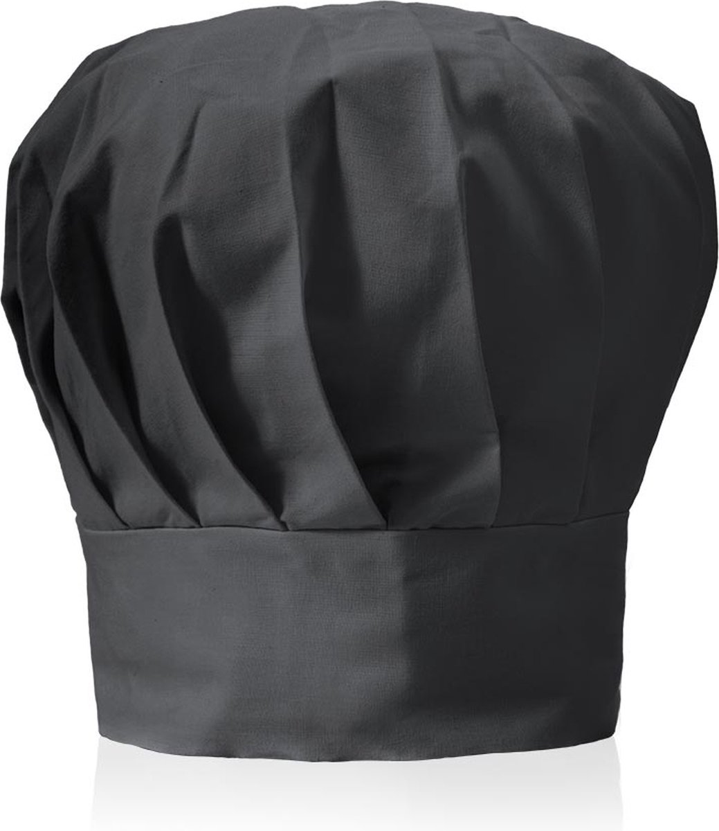 Doitool Chapeau de chef noir pour adulte avec bandes réglables Noir 