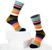 McGregor Sokken Dames | Maat 36-40 | Stripe Sok Green | Groen Grappige sokken/Funny socks
