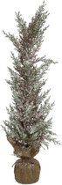 Gerimport Decoratie Kerstboom 14 X 62 Cm Jute Groen/naturel