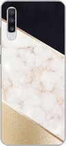 Coque Samsung Galaxy A70 - Marbre - Or - Rose - Siliconen