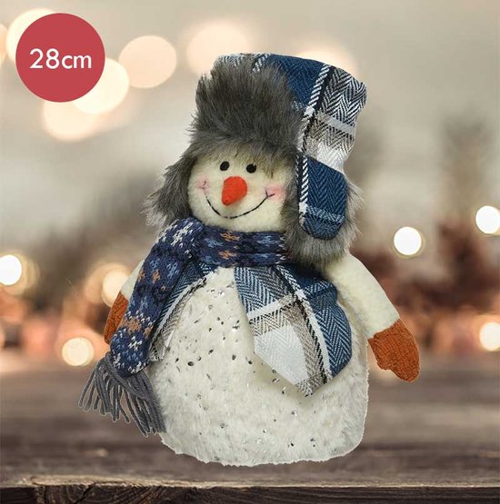 Bonhomme de neige avec chapeau de pilote -28CM --Décoration de Noël |  bol.com