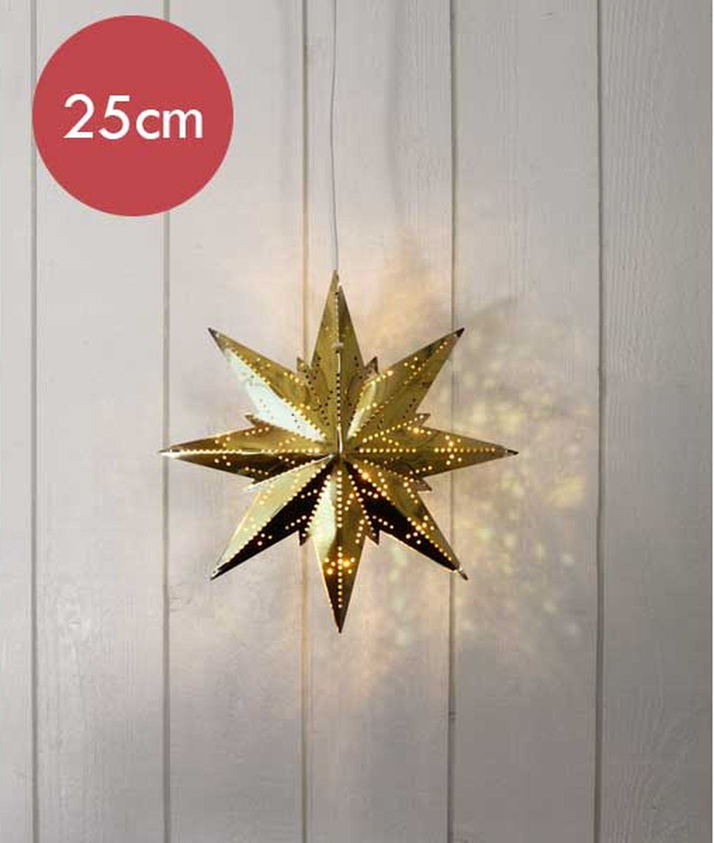 Star Trading Bronzen kerstster met E14 fitting - 25 cm Brons