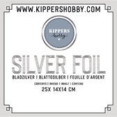 560.31 - Bladmetaal zilver 14x14cm - 25 vellen