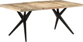 Eettafel 180x90x76 cm ruw mangohout