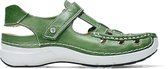 Wolky Comfortschoenen Rolling Sun fluweel-groen leer