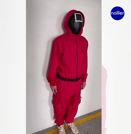 Noiller® Squid game kostuum + driehoek masker Squid game costuum