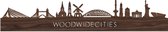 Skyline WoodWideCities Notenhout - 120 cm - Woondecoratie design - Wanddecoratie met LED verlichting