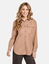 GERRY WEBER Dames Overhemd met suèdeachtige touch Camel-40