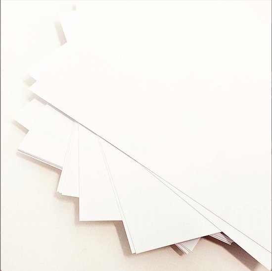 Blanco kaarten A5 - Wit A5 papier - 50 stuks - 300 grams - Witte  hobbykaarten - Hobby... | bol.com