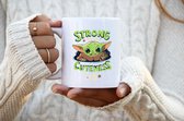 Strong cuteness is- Customized mokken en bekers - mokken met tekst - mokken - bekers - cadeautje - cadeau voor vrouw - cadeau vor man - keramiek servies - cadeautje voor haar - cadeautje voor