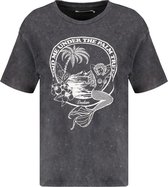 DEELUXE T-shirt met vintage print en waseffect SIREN OLD GREY