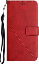 Hoesje iPhone 13 Pro Max - Wallet case - Book cover - Case shockproof - Hoesje met ruimte voor pasjes - Rood