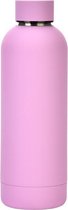 Afecto® RVS waterfles roze| koud of warm| isolatie fles| 12 uren warm of 24 uur koud | Dubbelwandig | thermosfles