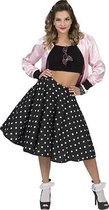 Funny Fashion - Grease Kostuum - Jaren 50 Doris Dans Jasje Vrouw - roze - Maat 36-38 - Carnavalskleding - Verkleedkleding