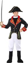 Widmann - Middeleeuwse & Renaissance Strijders Kostuum - Napoleon Van Elba - Jongen - Zwart - Maat 158 - Carnavalskleding - Verkleedkleding