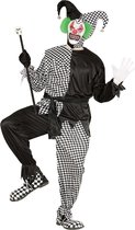 Widmann - Monster & Griezel Kostuum - Jolige Evil Jester Zwart / Wit - Man - - Medium - Halloween - Verkleedkleding