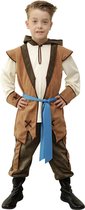 Wilbers & Wilbers - Middeleeuwen & Renaissance Kostuum - Sherwood Hero Kerker - Jongen - Bruin - Maat 116 - Carnavalskleding - Verkleedkleding