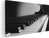Artaza Canvas Schilderij Pianotoetsen - Noten - Piano - 100x50 - Groot - Foto Op Canvas - Canvas Print