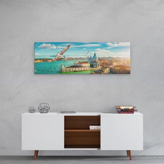 Artaza - Peinture sur toile - Ville de Venetië d'en haut - 90 x 30 - Photo sur toile - Impression sur toile