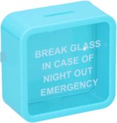 spaarpot Emergency 11 x 10,5 cm blauw