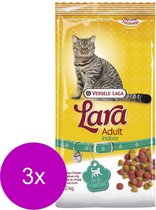 Lara Adult Indoor Kip&Eend - Kattenvoer - 3 x 2 kg