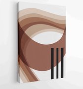 Canvas schilderij - Earth tones organic shape Art design for poster, print, cover, wallpaper, Minimal and natural wall art. 4 -    – 1868903737 - 80*60 Vertical