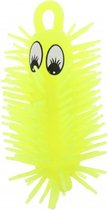 elastische rups met licht geel 12 cm