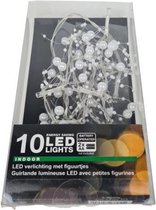 LED - Lights/Licht - White/Wit - Parel - 1.20m - 10 stuks/10 pieces - Energy saving - NO BATTERY INCLUDED