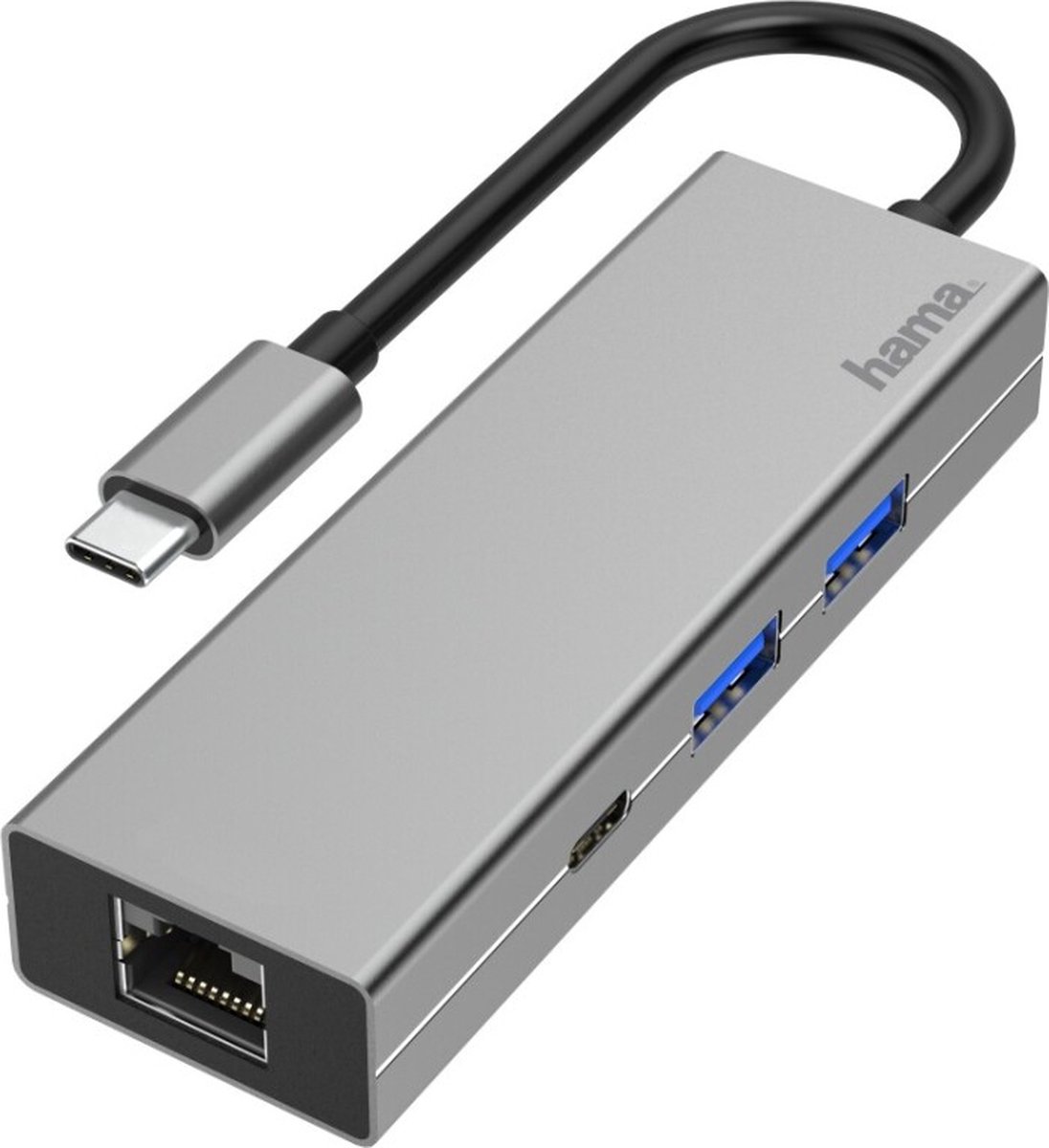 Hama USB-C-hub Multiport 4-poorts 2x USB-A USB-C LAN/ethernet