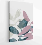 Canvas schilderij - Abstract Plant Art design for print, cover, wallpaper, Minimal and natural wall art. Vector illustration. 4 -    – 1814260241 - 40-30 Vertical