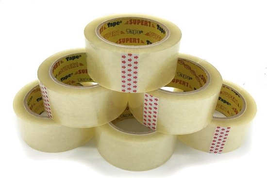 TK THERMALKING Plakband - Verpakkingstape met aanwijzing op tape (risico op breuk - let op niet werpen - voorzichtig breekbaar glas - handvat met zorg - Fragile) (6