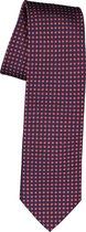 Michaelis stropdas - zijde - blauw met rood en wit dessin - Maat: One size