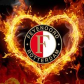 TOPMO - Love on Fire For Feyenoord - Diamond painting- Diamond DOTZ- HQ Diamond Painting pakket - VOLLEDIG dekkend - Diamant Schilderen - voor Volwassenen – ROND- 40X40CM