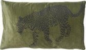 SULA - Kussenhoes met dierenprint 30x50 cm Chive - groen
